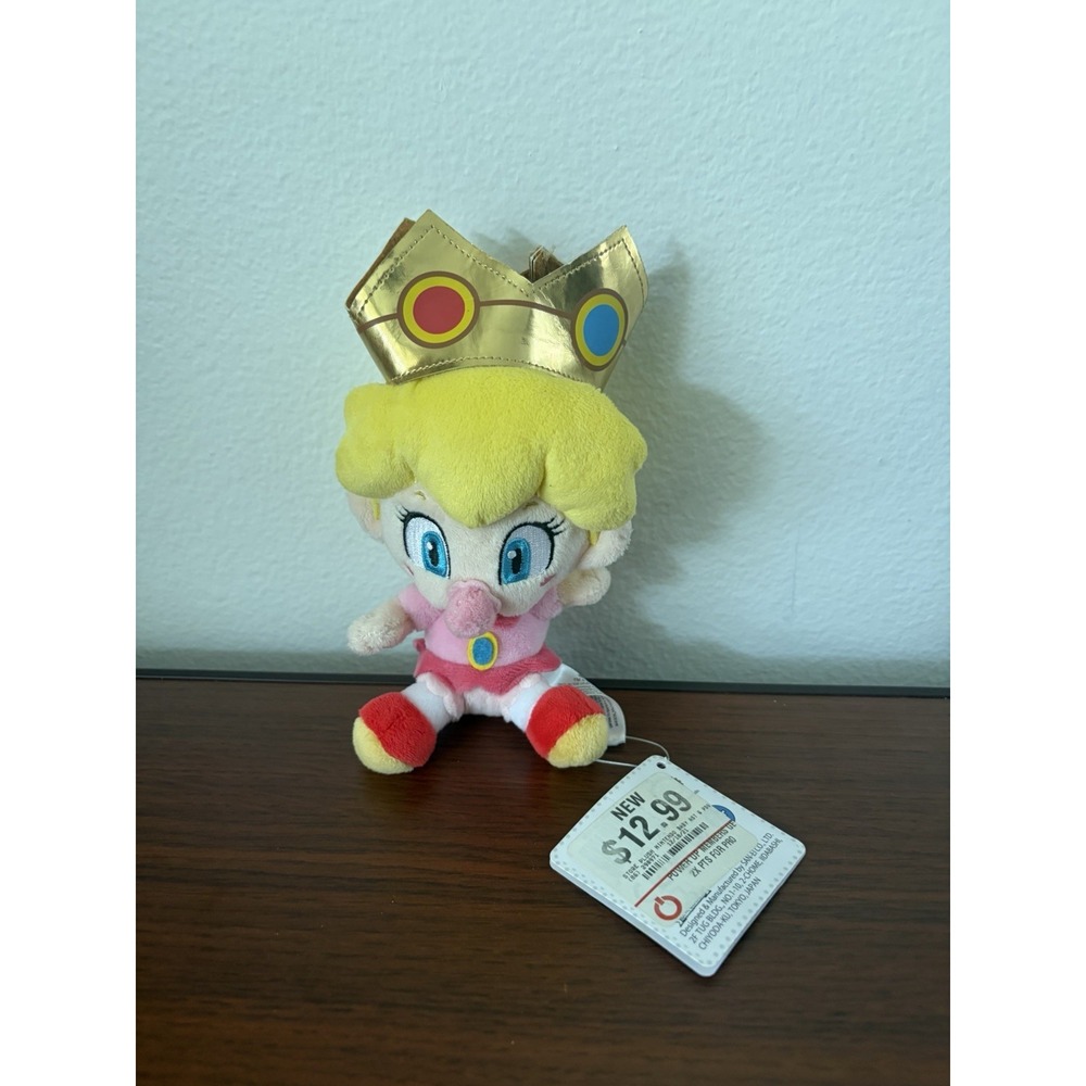 Nintendo Super Mario Brothers 2019 Baby Princess Peach 6" Plush Stuffed Figure